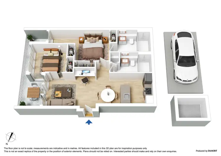 Floorplan of Homely apartment listing, 2706/89 Gladstone Street, South Melbourne VIC 3205