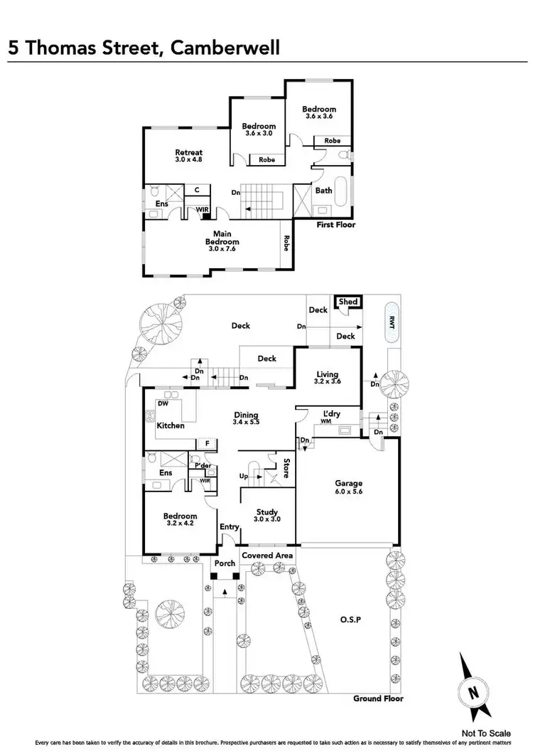 Floorplan of Homely townhouse listing, 5 Thomas Street, Camberwell VIC 3124