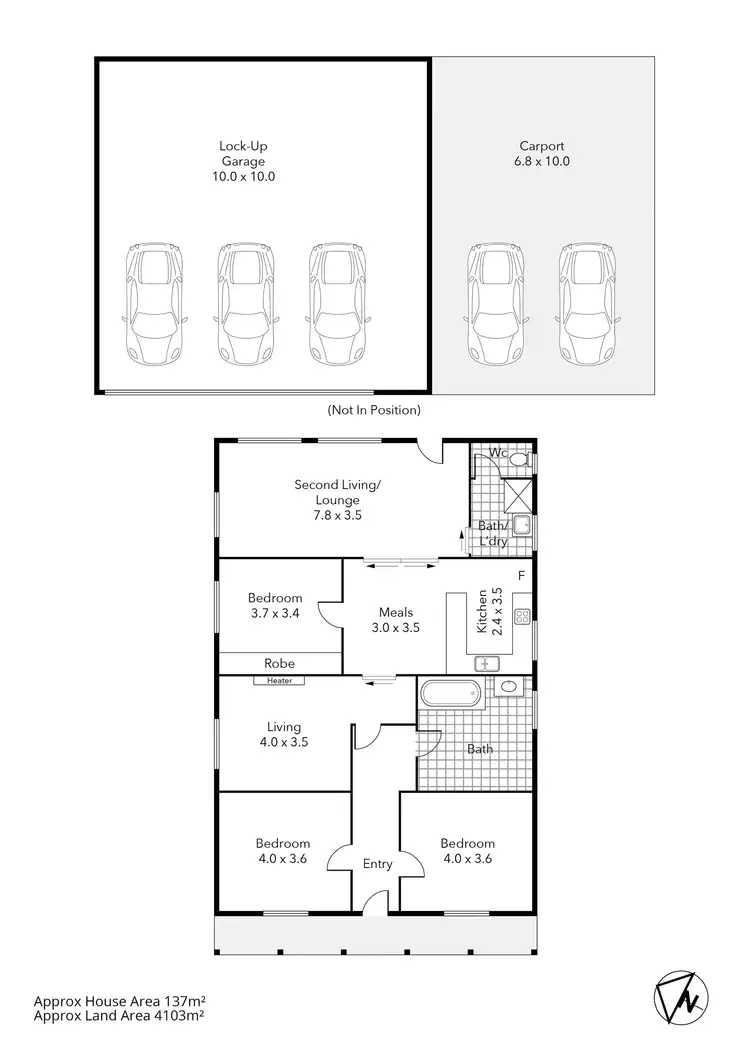 Floorplan of Homely house listing, 3532 Sunraysia Highway, Lexton VIC 3352