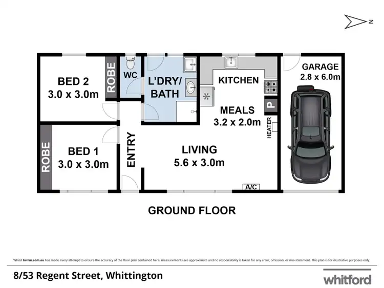 Floorplan of Homely unit listing, 8/53 Regent Street, Whittington VIC 3219