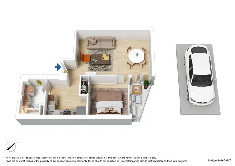 Floorplan of Homely apartment listing, 201/22 Kavanagh Street, Southbank VIC 3006