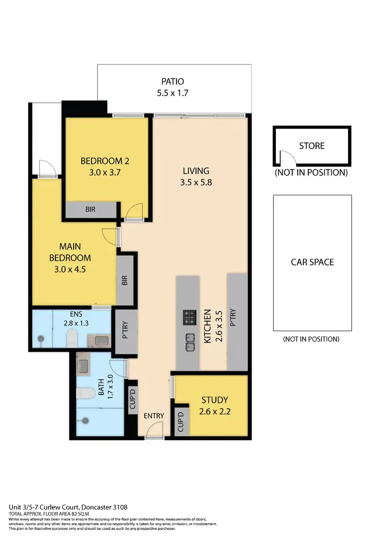 Floorplan of Homely apartment listing, 3/5-7 Curlew Court, Doncaster VIC 3108