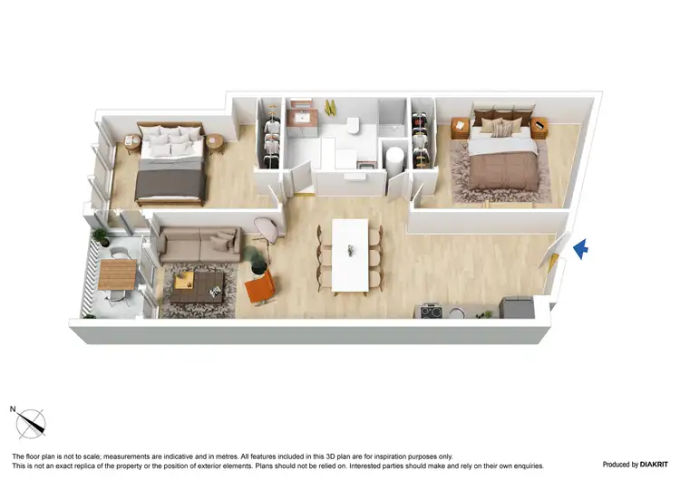 Floorplan of Homely apartment listing, 105/565 Flinders Street, Melbourne VIC 3000