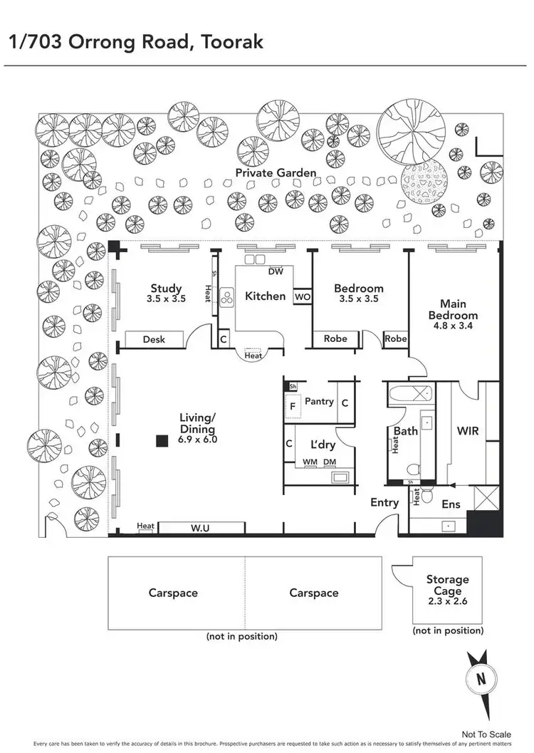 Floorplan of Homely apartment listing, 1/703 Orrong Road, Toorak VIC 3142
