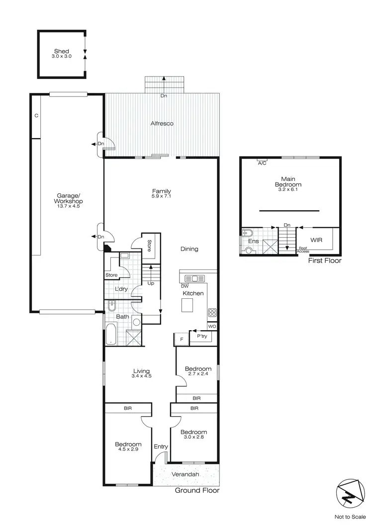 Floorplan of Homely house listing, 199 Humffray Street North, Ballarat East VIC 3350