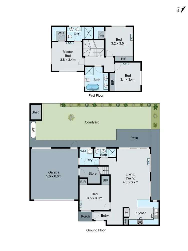 Floorplan of Homely townhouse listing, 3/41 Colin Road, Oakleigh South VIC 3167