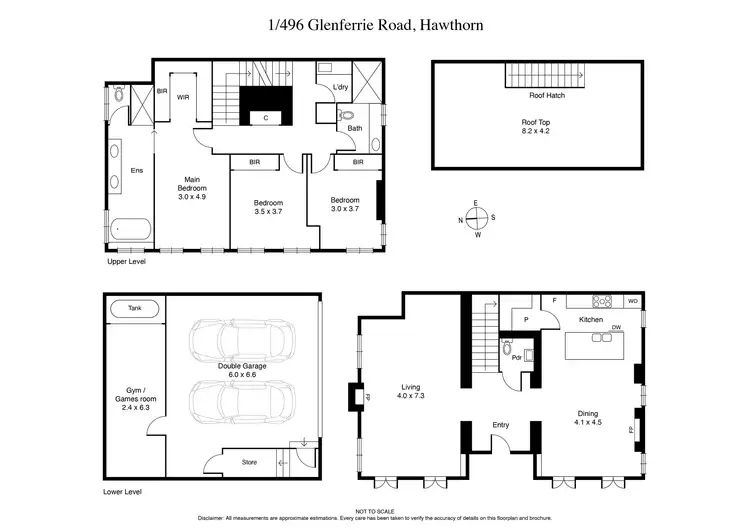 Floorplan of Homely townhouse listing, Residence 1/496 Glenferrie Road, Hawthorn VIC 3122
