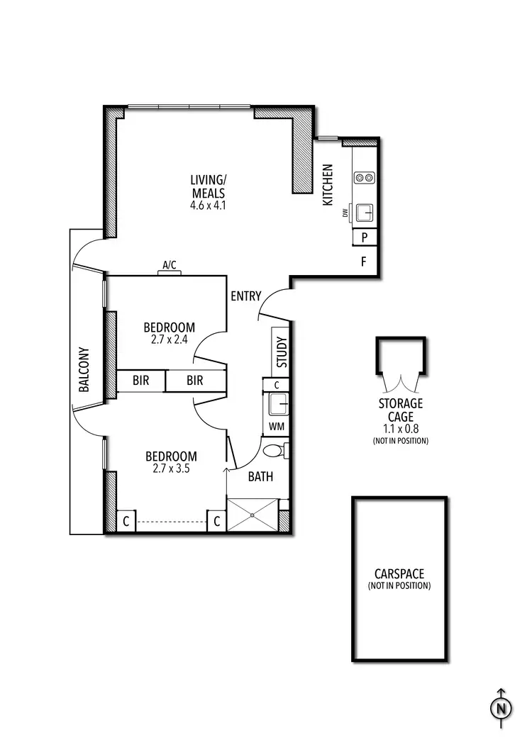 Floorplan of Homely apartment listing, 601/19 Hall Street, Moonee Ponds VIC 3039