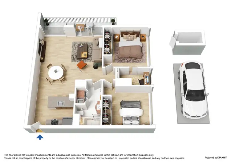 Floorplan of Homely apartment listing, 117/88 Kavanagh Street, Southbank VIC 3006