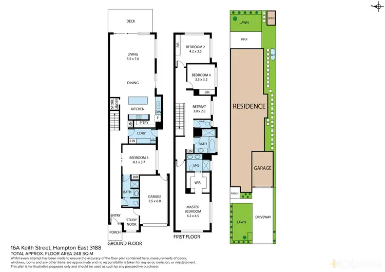 Floorplan of Homely townhouse listing, 16a Keith Street, Hampton East VIC 3188
