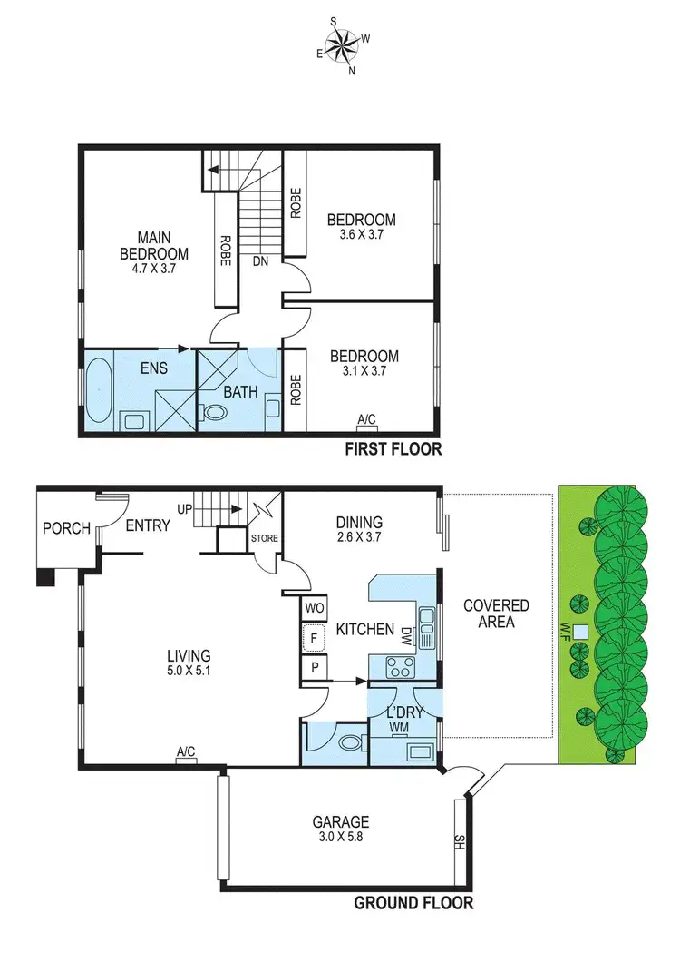 Floorplan of Homely townhouse listing, 15/15A Wattle Grove, Mckinnon VIC 3204