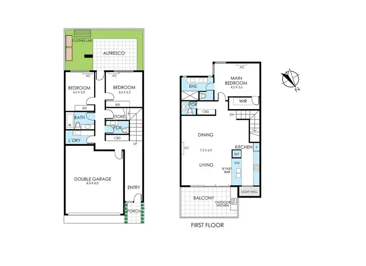 Floorplan of Homely townhouse listing, 8 Conder Way, Mentone VIC 3194