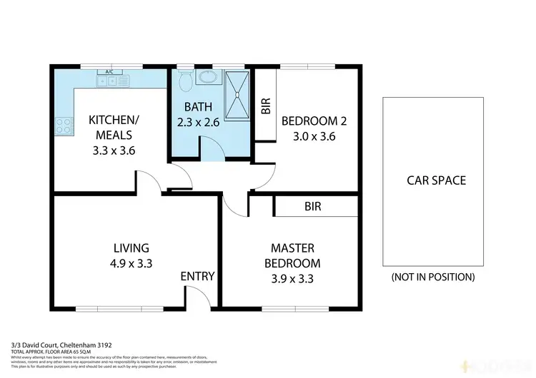 Floorplan of Homely apartment listing, 3/3 David Court, Cheltenham VIC 3192