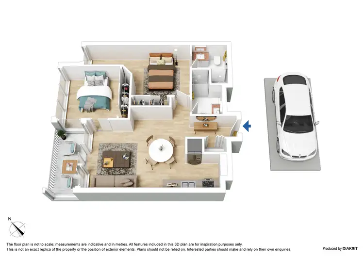 Floorplan of Homely apartment listing, 2508/60 Kavanagh Street, Southbank VIC 3006