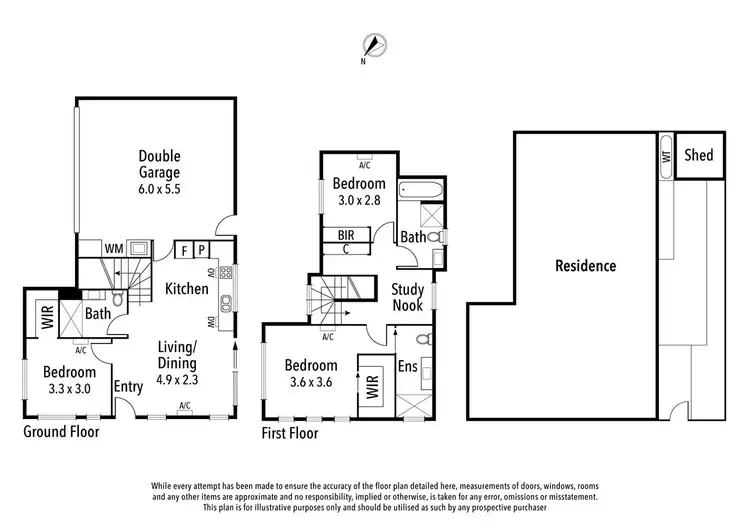 Floorplan of Homely townhouse listing, 1/95 Outhwaite Road, Heidelberg Heights VIC 3081