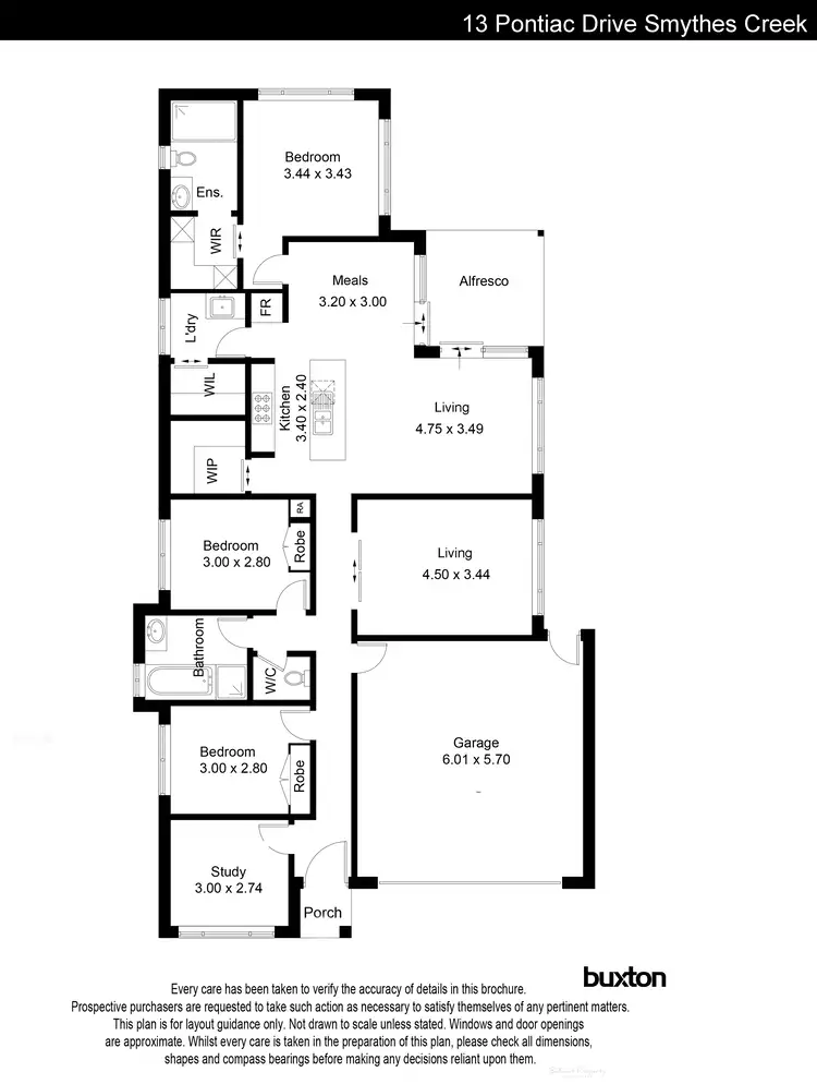 Floorplan of Homely house listing, 13 Pontiac Drive, Smythes Creek VIC 3351