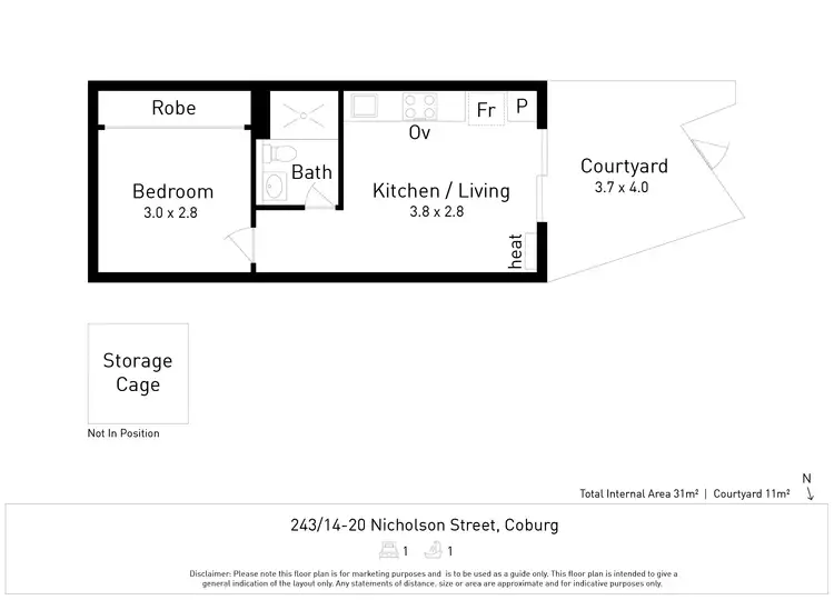 Floorplan of Homely apartment listing, 243/14-20 Nicholson Street, Coburg VIC 3058
