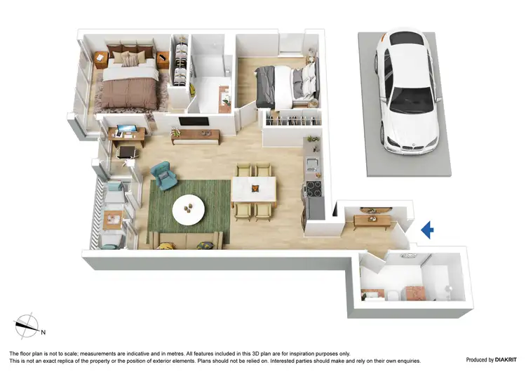 Floorplan of Homely apartment listing, 2203/618 Lonsdale Street, Melbourne VIC 3000