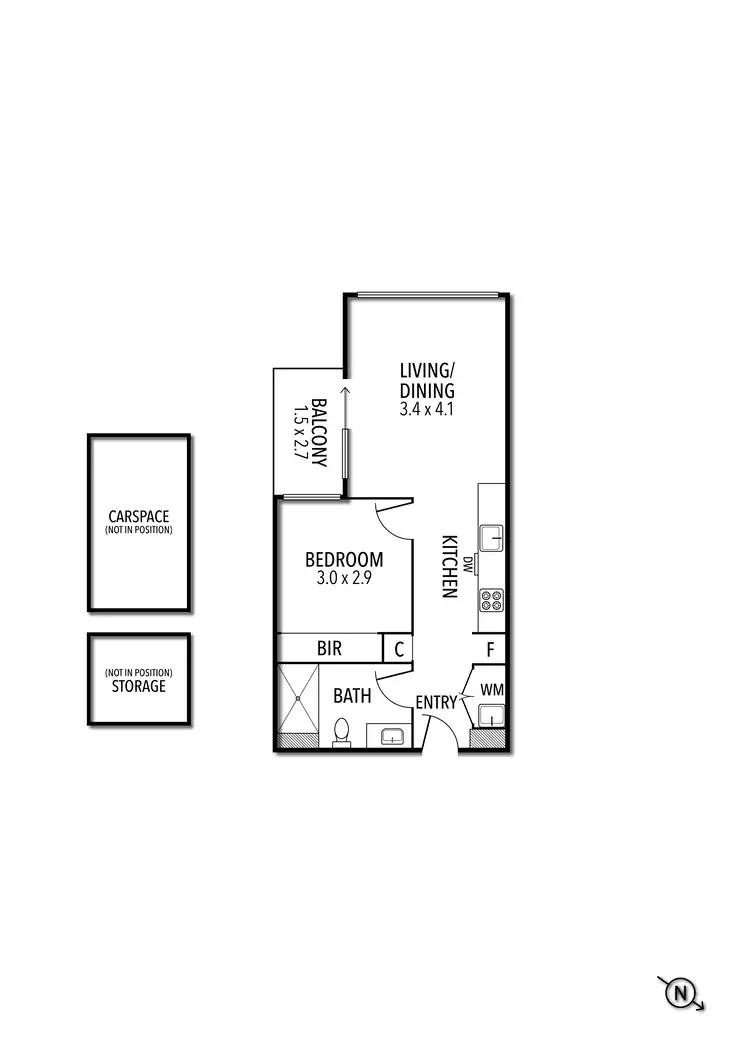 Floorplan of Homely apartment listing, 414/288 Albert Street, Brunswick VIC 3056