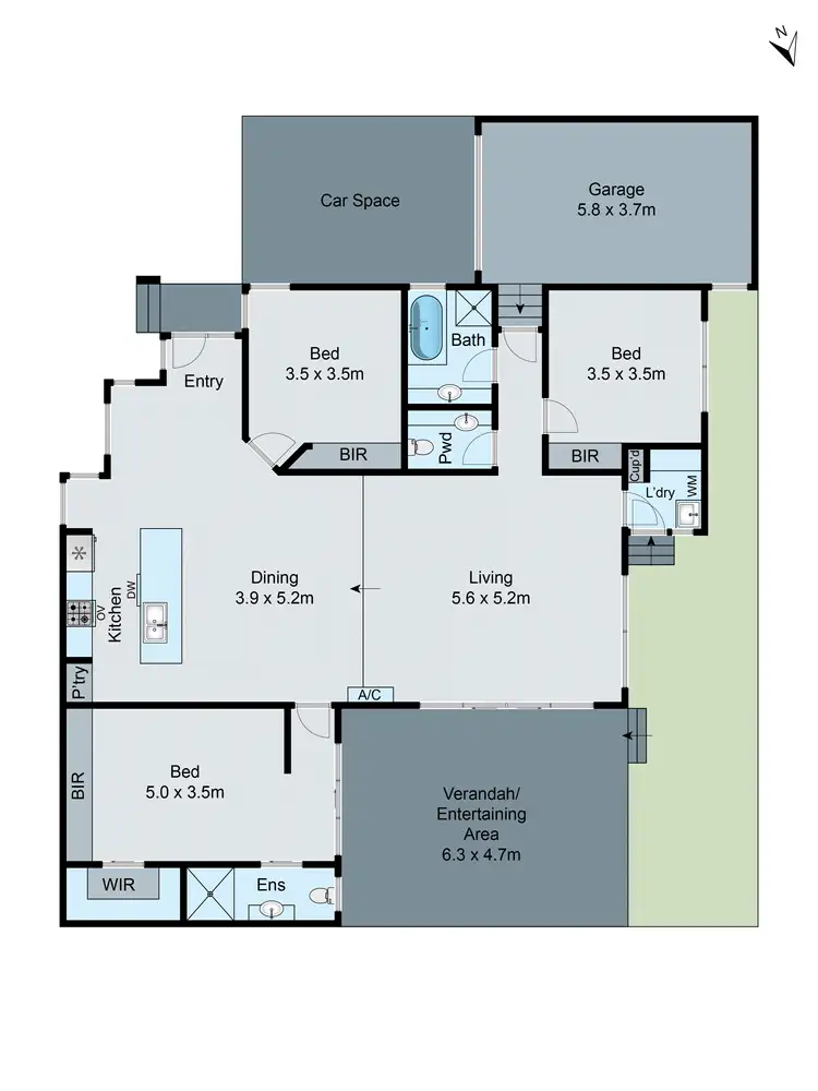 Floorplan of Homely unit listing, 5/3-5 Viney Street, Clarinda VIC 3169