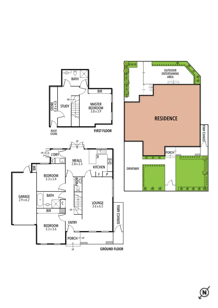Floorplan of Homely townhouse listing, 2/25-27 Elliott Street, Ascot Vale VIC 3032