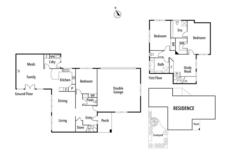 Floorplan of Homely townhouse listing, 3/98 Lower Heidelberg Road, Ivanhoe VIC 3079