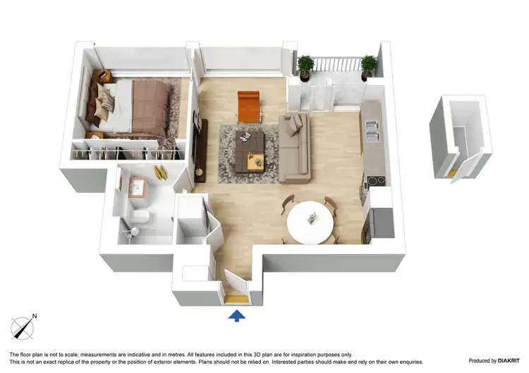 Floorplan of Homely apartment listing, 2601/560 Lonsdale Street, Melbourne VIC 3000