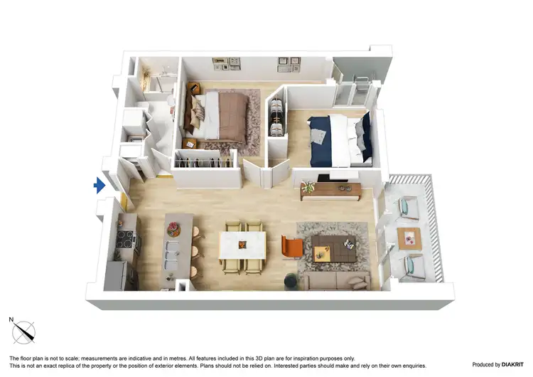 Floorplan of Homely apartment listing, 226/88 Kavanagh Street, Southbank VIC 3006