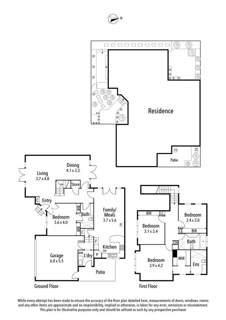 Floorplan of Homely townhouse listing, 3/12-14 Silverdale Road, Eaglemont VIC 3084