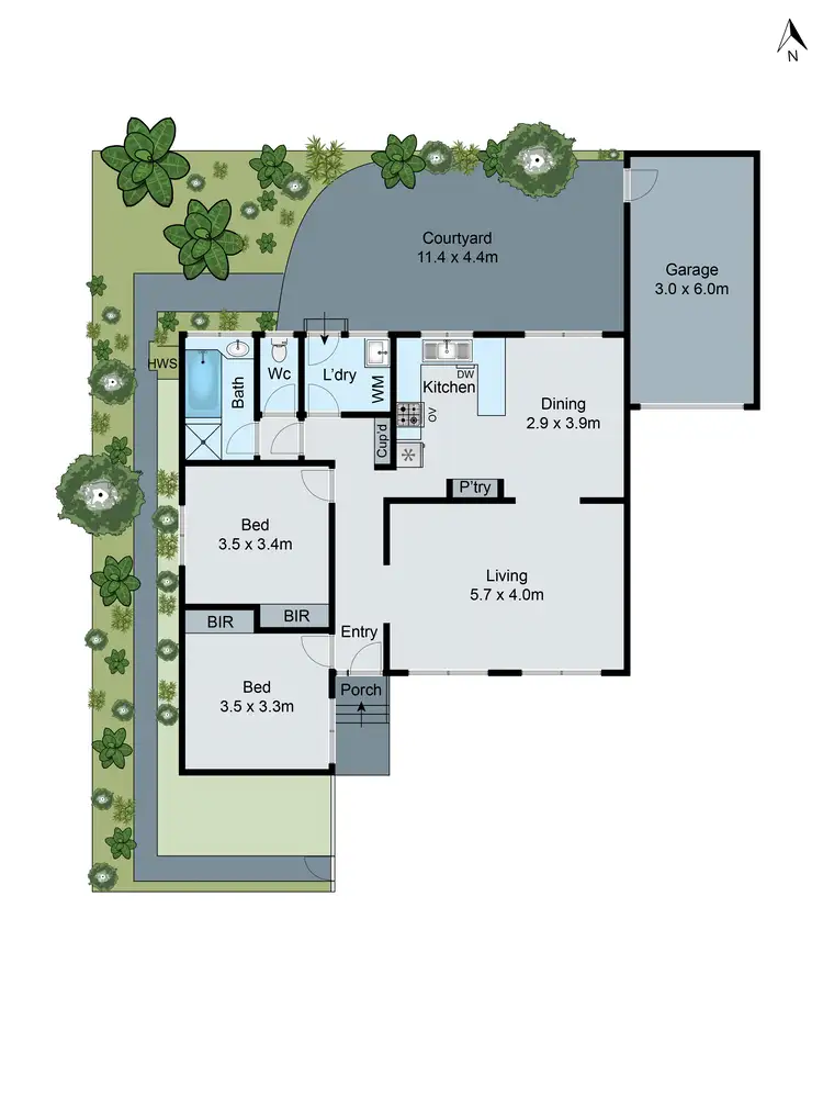 Floorplan of Homely unit listing, 2/569 Warrigal Road, Bentleigh East VIC 3165