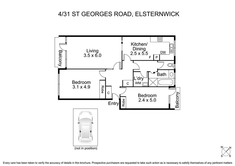 Floorplan of Homely apartment listing, 4/31 St Georges Road, Elsternwick VIC 3185