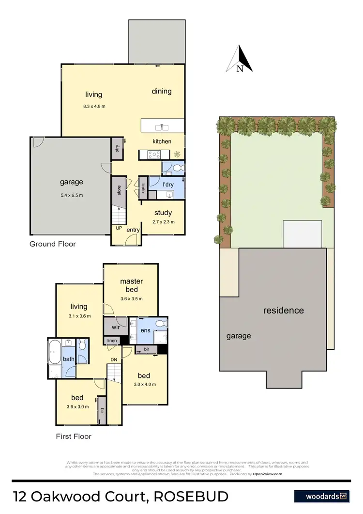 Floorplan of Homely townhouse listing, 12 Oakwood Court, Rosebud VIC 3939