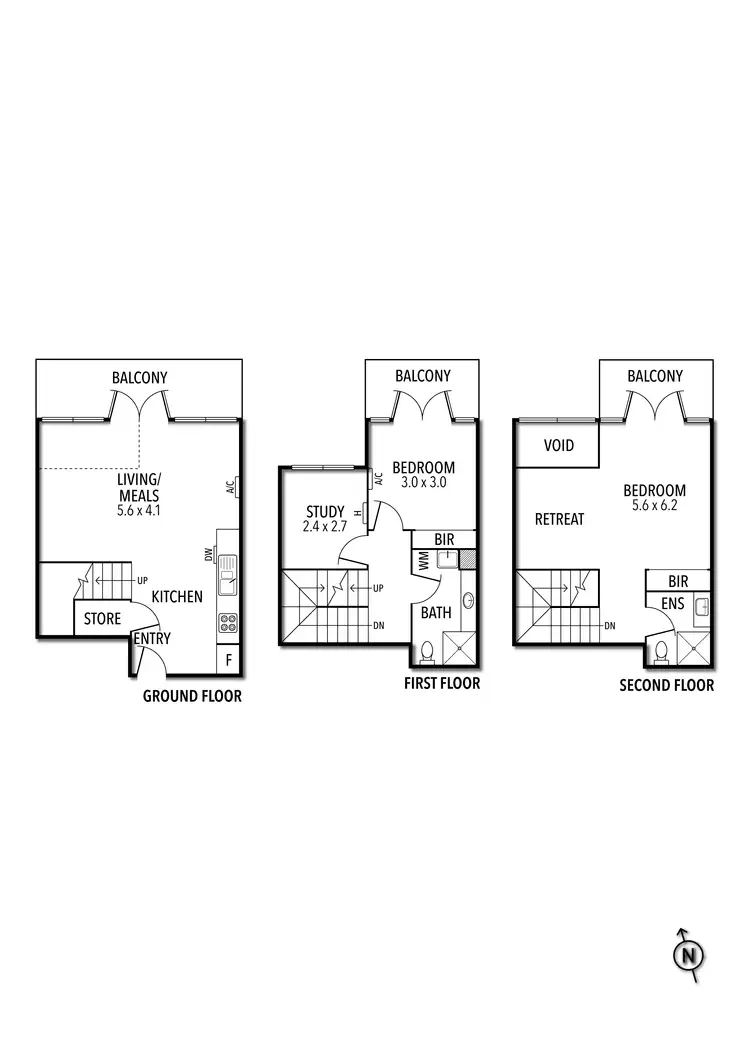 Floorplan of Homely townhouse listing, 3/36-42 Berkeley Street, Carlton VIC 3053