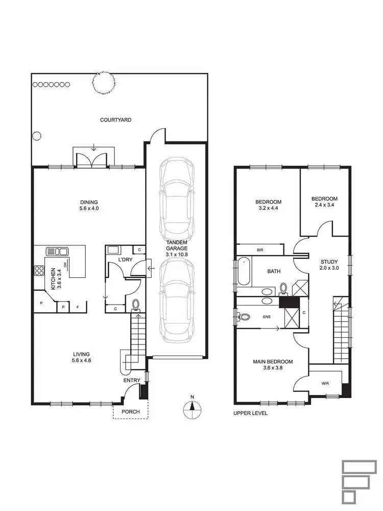 Floorplan of Homely townhouse listing, 6/195-197 North Road, Gardenvale VIC 3185
