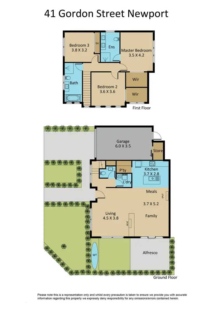 Floorplan of Homely townhouse listing, 41 Gordon Street, Newport VIC 3015