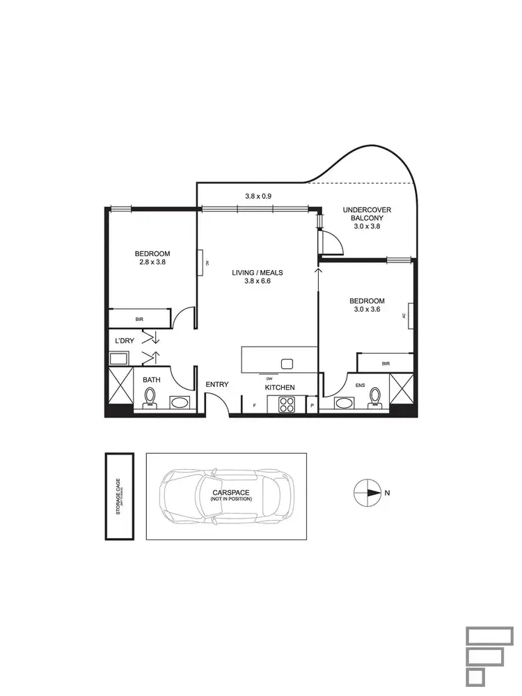 Floorplan of Homely apartment listing, 1009/1060 Dandenong Road, Carnegie VIC 3163