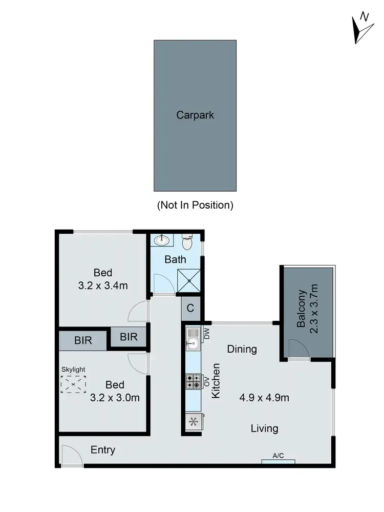 Floorplan of Homely apartment listing, 204/2 Cedar Street, Caulfield South VIC 3162