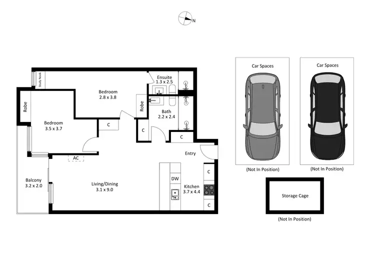 Floorplan of Homely apartment listing, 105/3 Mitchell Street, Doncaster East VIC 3109