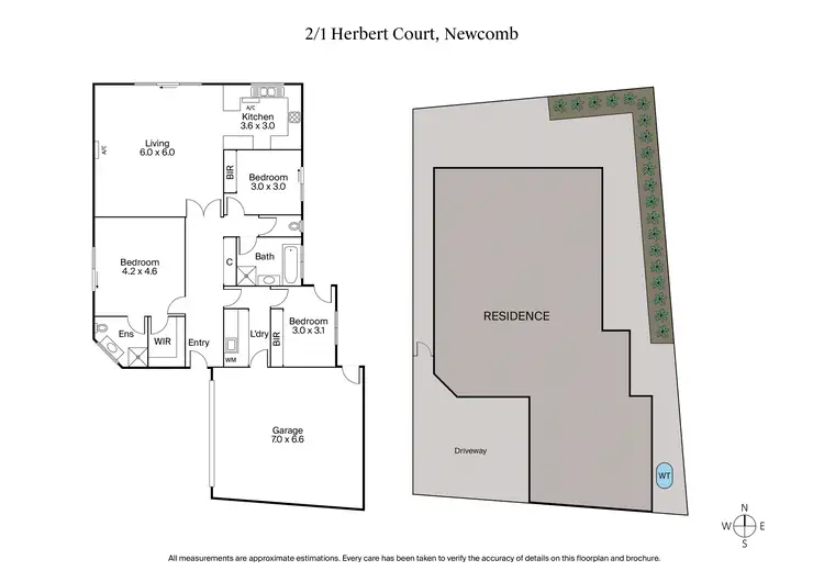 Floorplan of Homely unit listing, 2/1 Herbert Court, Newcomb VIC 3219