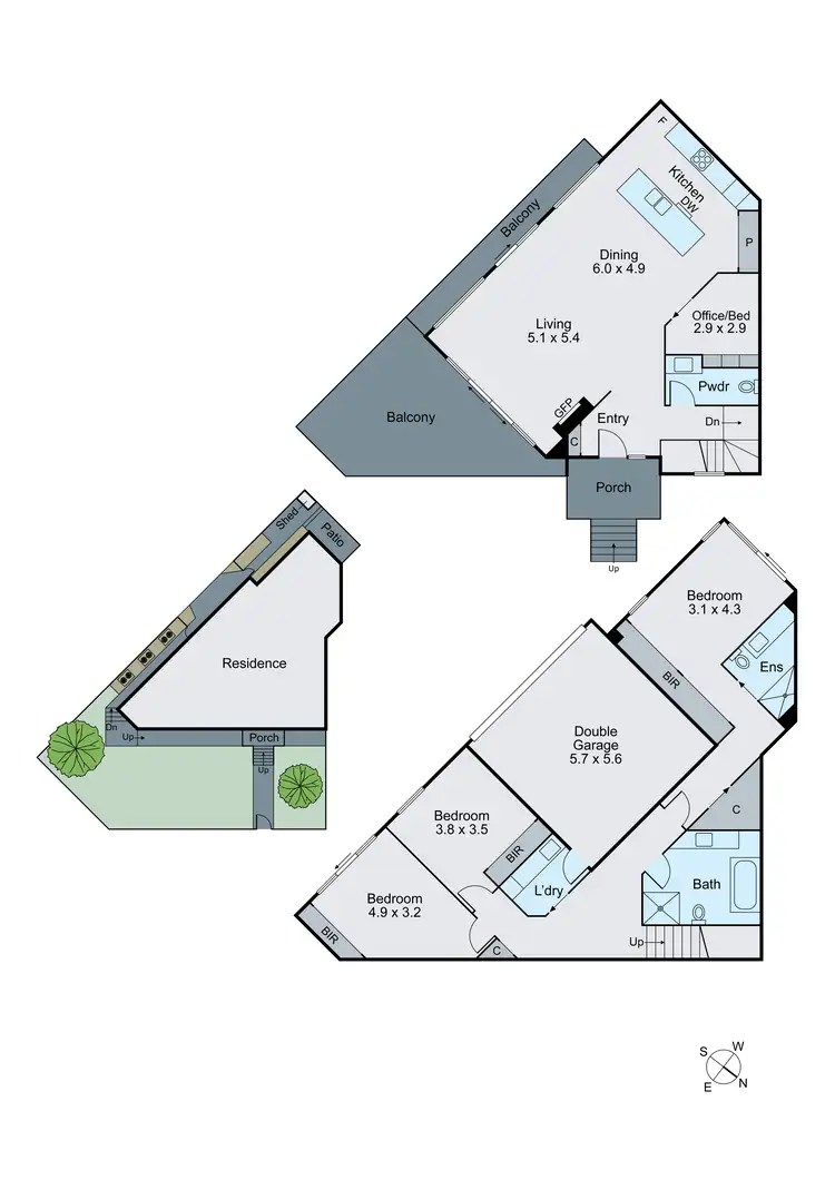Floorplan of Homely townhouse listing, 3/29 Stapley Crescent, Chadstone VIC 3148