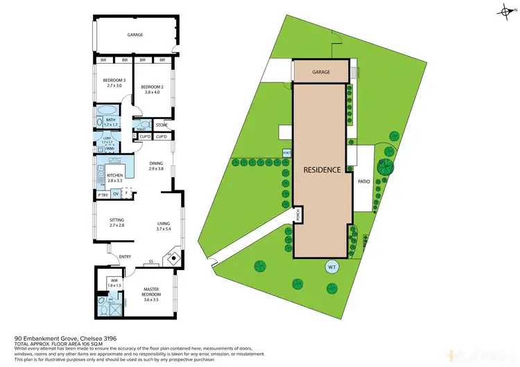 Floorplan of Homely house listing, 90 Embankment Grove, Chelsea VIC 3196
