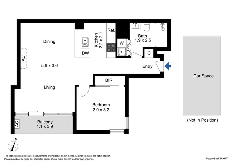 Floorplan of Homely apartment listing, 106/69 Dorcas Street, South Melbourne VIC 3205