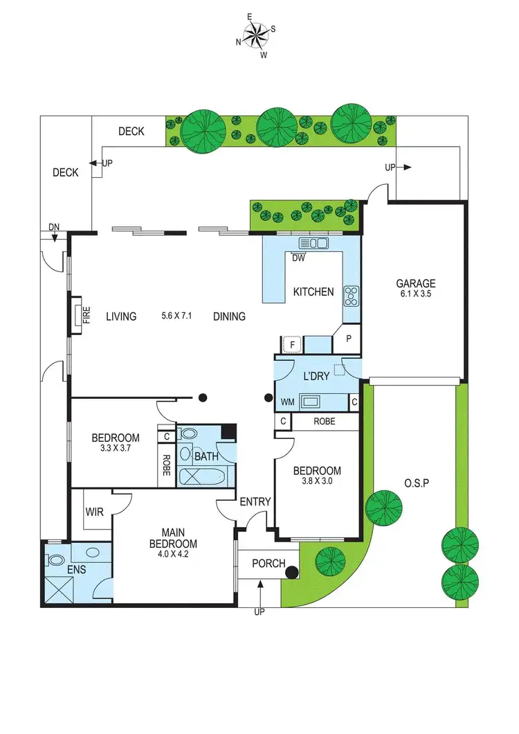 Floorplan of Homely townhouse listing, 2/22 Thompson Street, Ormond VIC 3204