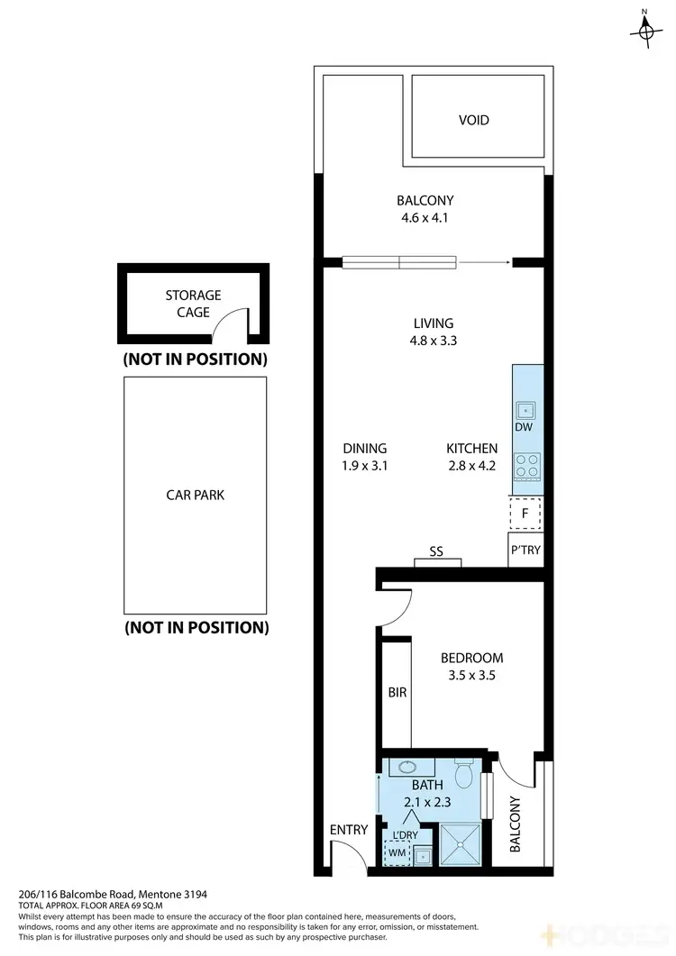 Floorplan of Homely apartment listing, 206/116 Balcombe Road, Mentone VIC 3194