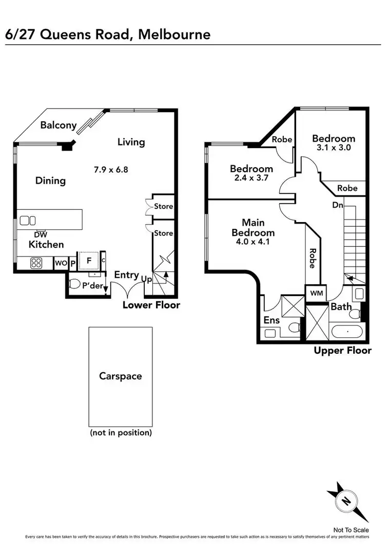 Floorplan of Homely apartment listing, 6/27 Queens Road, Melbourne VIC 3004