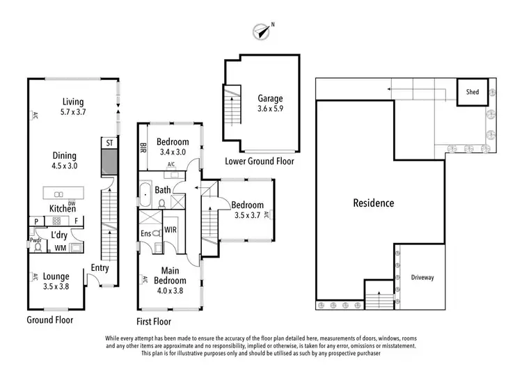 Floorplan of Homely townhouse listing, 3/13 Grandview Grove, Rosanna VIC 3084