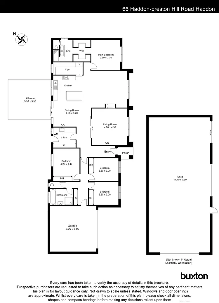 Floorplan of Homely house listing, 66 Haddon Preston Hill Road, Haddon VIC 3351