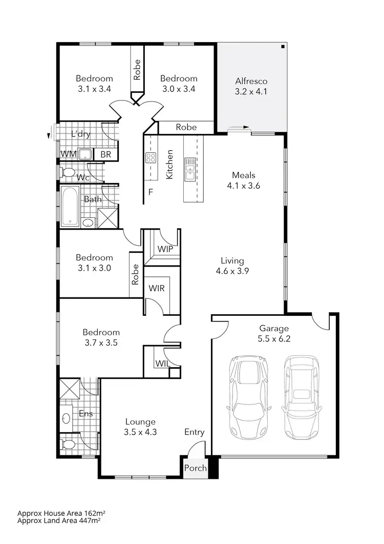 Floorplan of Homely house listing, 159 Majestic Way, Winter Valley VIC 3358