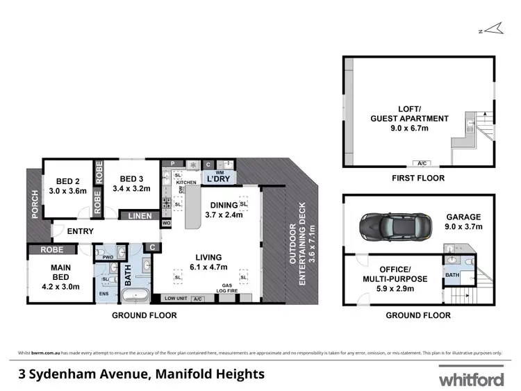 Floorplan of Homely house listing, 3 Sydenham Avenue, Manifold Heights VIC 3218