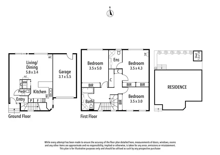 Floorplan of Homely townhouse listing, 4/12 Darebin Street, Heidelberg VIC 3084